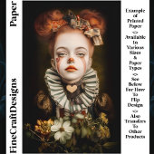 カーニバルサーカスピエロガールCN3スクラップブック紙