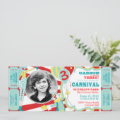 カーニバルサーカスピエロ誕生日招待状 招待状 (スタンド正面)