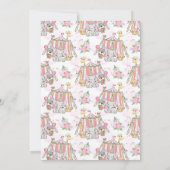 カーニバルサーカスピンク5誕生日 招待状 (裏面)