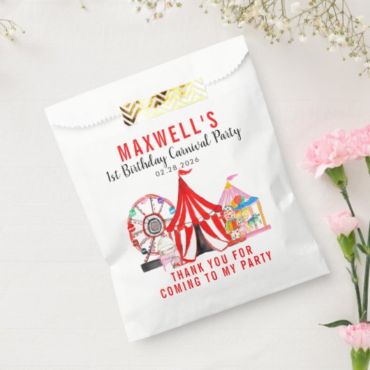 カーニバルサーカスフェスティバルショーありがとう誕生日 フェイバーバッグ (封をした状態)