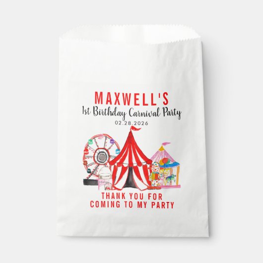 カーニバルサーカスフェスティバルショーありがとう誕生日 フェイバーバッグ (正面)