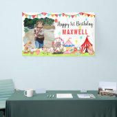 カーニバルサーカスフェスティバルショーキッズフォト誕生日 横断幕 (トレードショー)