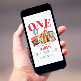 カーニバルサーカスフェスティバルショー1st誕生日 招待状