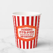 カーニバルサーカスフェスティバルベビーシャワー 紙コップ (裏面)