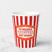 カーニバルサーカスフェスティバルベビーシャワー 紙コップ (正面)