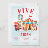 カーニバルサーカスフェスティバル第5誕生日 招待状 (正面)