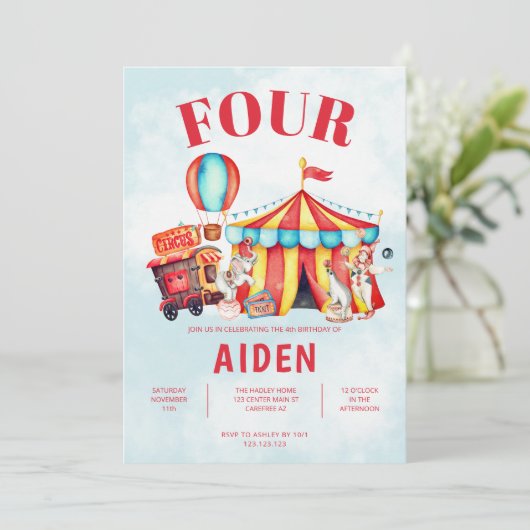 カーニバルサーカスフェスティバル4th誕生日 招待状 (スタンド正面)