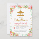 カーニバルサーカスベビーシャワーの招待 招待状 (正面)