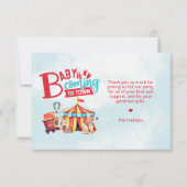 カーニバルサーカスベビーシャワーサンキューカード サンキューカード (正面)