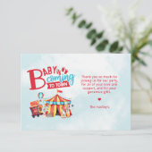 カーニバルサーカスベビーシャワーサンキューカード サンキューカード (スタンド正面)