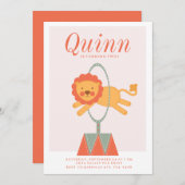 カーニバルサーカス子供の誕生日招待状招待状 招待状 (正面/裏面)