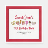 カーニバルサーカス州フェアフーズ誕生日パーティー スタンダードランチョンナプキン (正面)