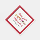 カーニバルサーカス州フェアフーズ誕生日パーティー スタンダードランチョンナプキン (角)