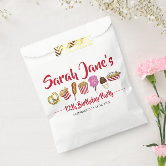 カーニバルサーカス州フェアフーズ誕生日パーティー フェイバーバッグ (封をした状態)