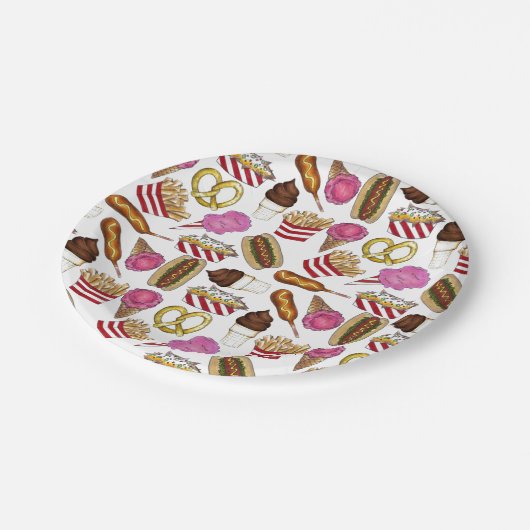 カーニバルサーカス州フェアフーズ誕生日パーティー ペーパープレート (アングル)