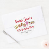 カーニバルサーカス州フェアフーズ誕生日パーティー ラウンドシール (封筒)