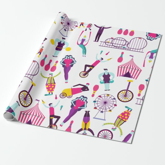 カーニバルサーカス遊園地サイドショー ラッピングペーパー (アンロールド)