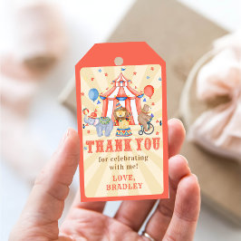 カーニバルサーカス&アニマルズ誕生日ありがとう ギフトタグ