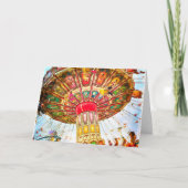 カーニバルスイングライド写真ヴィンテージレトロブルースカイ カード (正面)