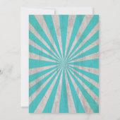 カーニバルスチームパンクターコイズ結婚式招待状 招待状 (裏面)