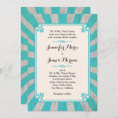 カーニバルスチームパンクターコイズ結婚式招待状 招待状 (正面/裏面)