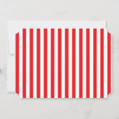 カーニバルストライプのバースデーパーティーチケット招待状 招待状 (裏面)