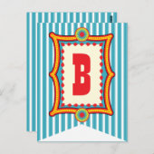 カーニバルストライプパーティーバンティングバナーポストカード ポストカード (正面/裏面)