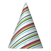 カーニバルストライプ誕生日 パーティーハット (左)