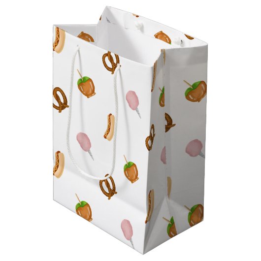 カーニバルスナックサーカステーマ州フェア ミディアムペーパーバッグ (正面アングル)