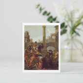 カーニバルタイム・イン・ローマ1653(油・オン・キャンバス) ポストカード (スタンド正面)