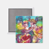 カーニバルダンスベネチアンマスカレードボール マグネット (正面/裏面)