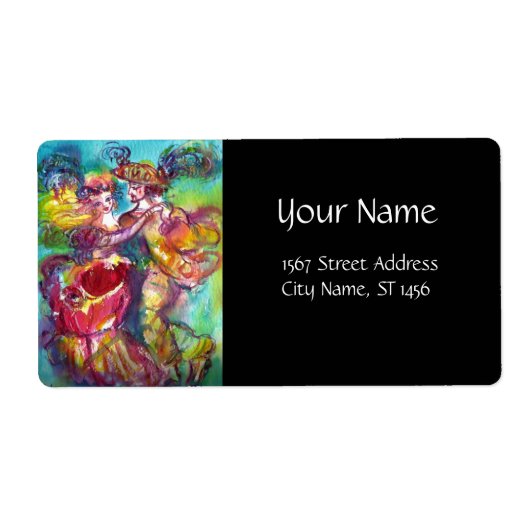 カーニバルダンスベネチアンマスカレードボール ラベル (正面)