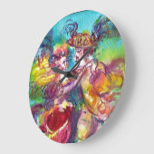 カーニバルダンスベネチアンマスカレードボール ラージ壁時計 (傾斜)