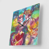 カーニバルダンスヴェネツィア仮装舞踏会 スクエア壁時計 (傾斜)