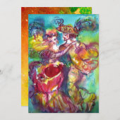 カーニバルダンス鮮やか、ピンク色の黄色のきらめき (正面/裏面)