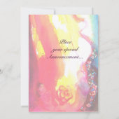 カーニバルダンス2鮮やか、ピンク色 案内状 (裏面)