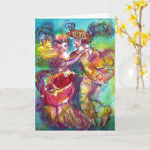 カーニバルダンス/ベネチアンマスカレードボール カード (黄色い花)