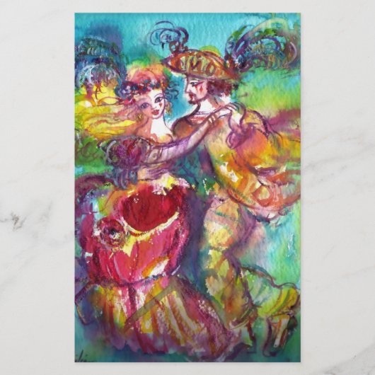 カーニバルダンス，ベネチアンマスカレード 便箋 (正面)