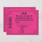 カーニバルチケットの招待状のご返信 出欠カード (正面/裏面)