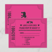 カーニバルチケットの招待状の返信 出欠カード (正面/裏面)