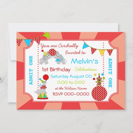 カーニバルチケットパーティー! 招待状 (正面)