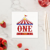 カーニバルテーマカスタムファーストバースデーパーティー スタンダードカクテルナプキン (インサイチュ)