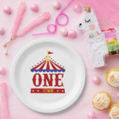 カーニバルテーマカスタム1stバースデーサーカス ペーパープレート (パーティー)
