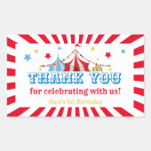 カーニバルテーマパーティー 長方形シール (正面)