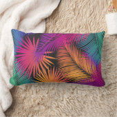 カーニバルトロピカルパ葉ームパタン水彩 ランバークッション (ブランケット)