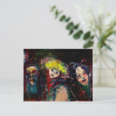 カーニバルナイトインヴェネツィアヴェネツィアヴェネツィアマスカレードマスク ポストカード (スタンド正面)