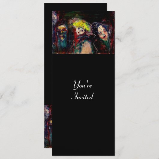 カーニバルナイトインヴェネツィアヴェネツィアヴェネツィアマスカレードマスク 招待状 (正面/裏面)