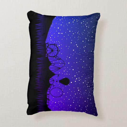 カーニバルナイトサマーフェア乗りブラックブルー アクセントクッション (裏面(縦))