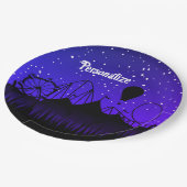 カーニバルナイトサマーフェア乗りブラックブルー ペーパープレート (アングル)