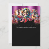 カーニバルナイトサーカス花火の仮装パープル 招待状 (裏面)